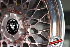 Rines de Aleación de Aluminio Forjado Pulido de 2 Piezas de 19-22 Pulgadas, 5x112/114.3/130, Color Oro Rosa 501 para Mercedes y Rolls <span class=keywords><strong>Royce</strong></span> - Product Image 4