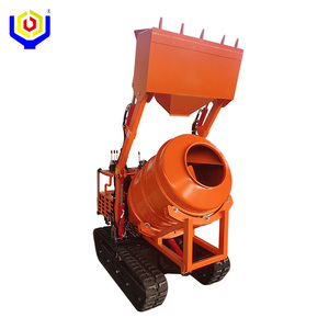 Mini Bétonnière sur Chenilles 1100L Portable avec <span class=keywords><strong>Pelle</strong></span> Autochargeuse pour Petits Chantiers de Construction - Product Image 1