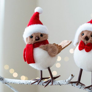 <span class=keywords><strong>Capodanno</strong></span> decorazione albero di natale ciondolo simulato in schiuma rossa sciarpa di uccello cappello <span class=keywords><strong>per</strong></span> centro commerciale ghirlanda fabbrica all'ingrosso - Product Image 4