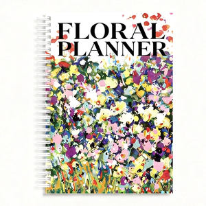 Libreta Planificadora de Tapa Dura con Diseño Espiral Romántico y Floral, Diario de Recetas para Planificación de Comidas (Personalizable) - Product Image 4