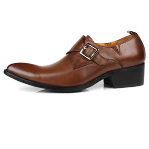 Chaussures modernes en cuir à enfiler, bout pointu, doublure respirante, soutien de la voûte plantaire, semelle extérieure en caoutchouc imperméable, résistantes à l'usure, mode masculine - Product Image 4