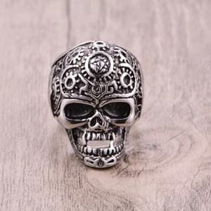 Anillos con Cabeza de Calavera para Hombre, Acero Inoxidable 316L, Sin Níquel ni Plomo, Precio al por Mayor, Accesorios Personalizados de Fábrica, Estilo Punk - Product Image 5