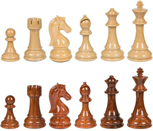 King Tall 4,25 pulgadas the Candidates King's <span class=keywords><strong>Knight</strong></span> Series con piezas de ajedrez de plástico cuádruple ponderadas de color palisandro y boj - Product Image 2