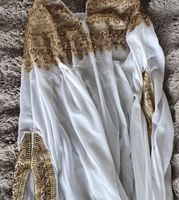 Robe longue en mousseline tissée lavable, col montant, taille ample, ornée de strass naturels, 6 couleurs unies, idéale pour l'été