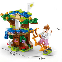 Bloques de Construcción Educativos de Plástico, Figuras de Acción para Niños, Juguete para Niñas, Casa de Árbol de Cuento de Hadas, Juego de Ladrillos de Bricolaje