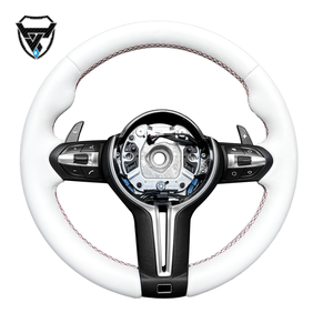 Volante modificado de cuero blanco noble para X1 X2 X3 X4 F10 F06 F91 F92 F93 F12 F13 F90 F02 F36 F35 - Product Image 1