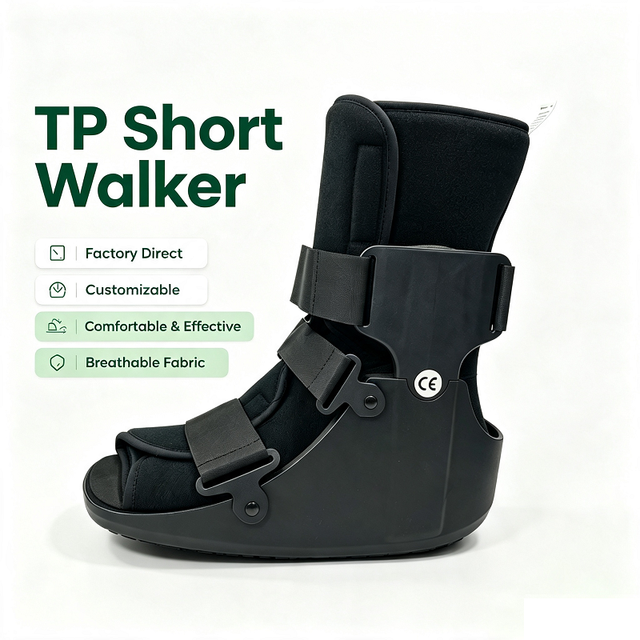 In Stock Now Ergonomic Molded Aluminum Short Walker Adult Grade 2 to 3 Sprains Recovery Orthopedic Support Boot