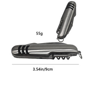 أداة متعددة الاستخدامات 7 في 1 من الفولاذ المقاوم للصدأ، سكين جيب فضي متين، تصنيع حسب الطلب، سكاكين جيب بالجملة - Product Image 2