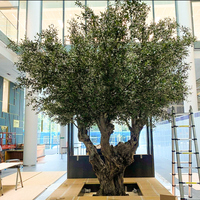 Arbre d'olivier artificiel personnalisé, arbre décoratif moderne résistant au feu, grand arbre d'olivier pour restaurant, hôtel