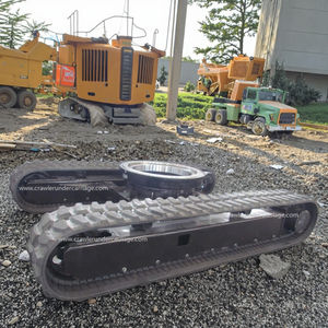 5-10 טון הידראולי מחפר קידוח סרק בנייה מכונות חלקי גומי מסלול שלדה פלדה זחילה - Product Image 1