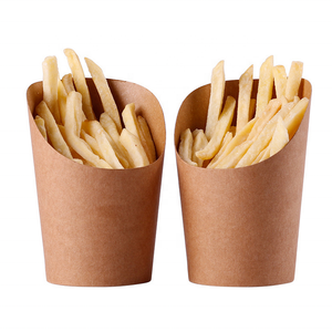 eco friendly paper meal disposable folding paper french fries box biodegradable fish and chips paper boxes