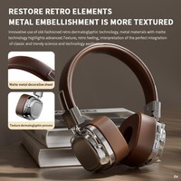 Casque sans fil rétro Maillard BT5.4 en promotion, étanche IPX4, commande vocale, longue autonomie, sport, puce JL, pour téléphone portable