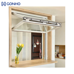 <span class=keywords><strong>Finestra</strong></span> Pieghevole Verticale GONHO di Alta Qualità in Alluminio con Vetro Temperato, Griglia di Sicurezza, <span class=keywords><strong>Finestra</strong></span> Pieghevole a <span class=keywords><strong>Doppia</strong></span> <span class=keywords><strong>Anta</strong></span> - Product Image 6