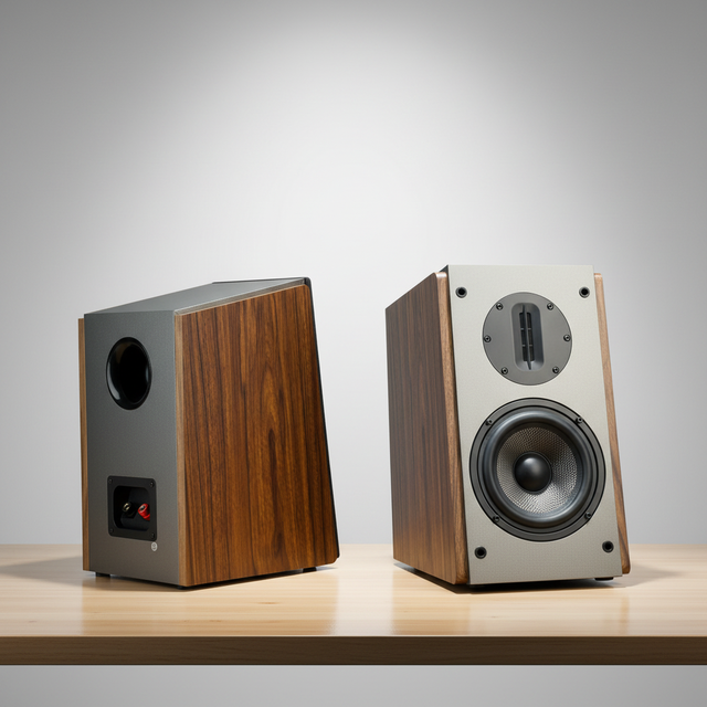 Samtronic 5.25Inch Passive 2-way HiFi Wooden Bookshelf Speakers with Ribbon Tweeter A525