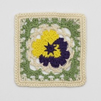 Pochettes au crochet carrées faites à la machine personnalisables, patchs au crochet ajourés à coudre pour vêtements