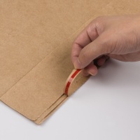 Enveloppes d'expédition en papier kraft laminé biodégradable personnalisées avec poignée pour chaussures et vêtements