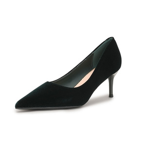 6681N Zapatos de Tacón Alto con Punta en Pico y Tacón de Aguja de Terciopelo Sólido, Zapatos de Oficina Cómodos y Fáciles de Poner, para Todas las Temporadas, Moda Femenina - Product Image 5