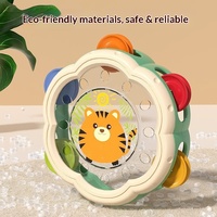 Children's Educational Plastic Hand Drum & Tambourine for Babies 6 Months to 1 Year Old
