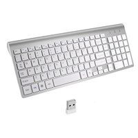 Ensemble clavier et souris sans fil 2,4 G exclusif avec design à fixation par clip, touches numériques ultra-minces, silencieuses et ergonomiques