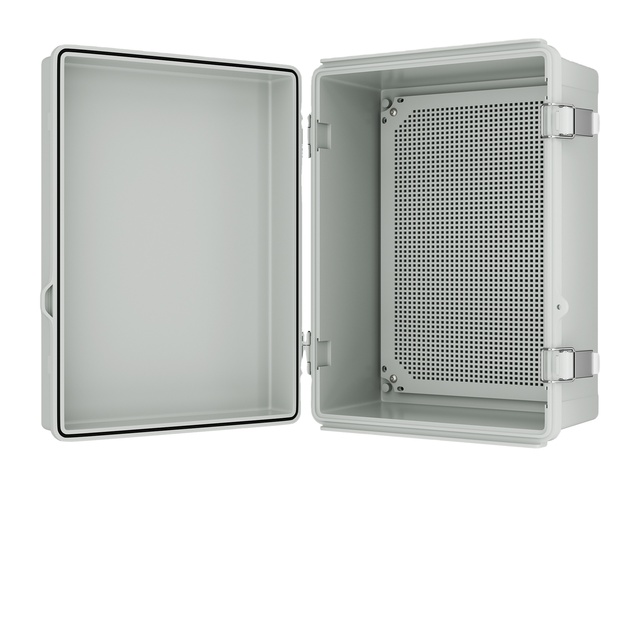 IP67 Outdoor WiFi Enclosure Waterproof Plastic Switch Box Stainless Latch Hinged Router Breaker Box
