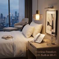 H3W WLAN-Hotel-IP-Telefon 3,5-Zoll-Farbdisplay 6 Anpassbare Servicetasten USB-Ladeanschluss PoE SIP VoIP HD-Sprachqualität 2-SIP-Leitungen