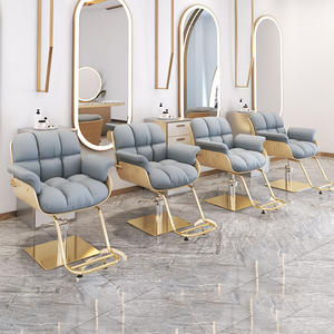 Silla de oficina ejecutiva de alto confort, silla de peluquero giratoria moderna con marco de hierro de Material PU ajustable para muebles de salón - Product Image 2