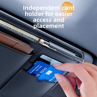 Organisateur universel pour pare-soleil de voiture en PVC, porte-lunettes multifonctionnel, porte-cartes et porte-documents
