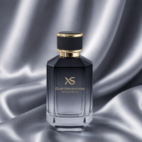 Flacon de parfum carré à prix surprise 100 ml 50 ml, flacon de parfum noir dégradé avec emballage boîte et couvercle de luxe, directement de l'usine