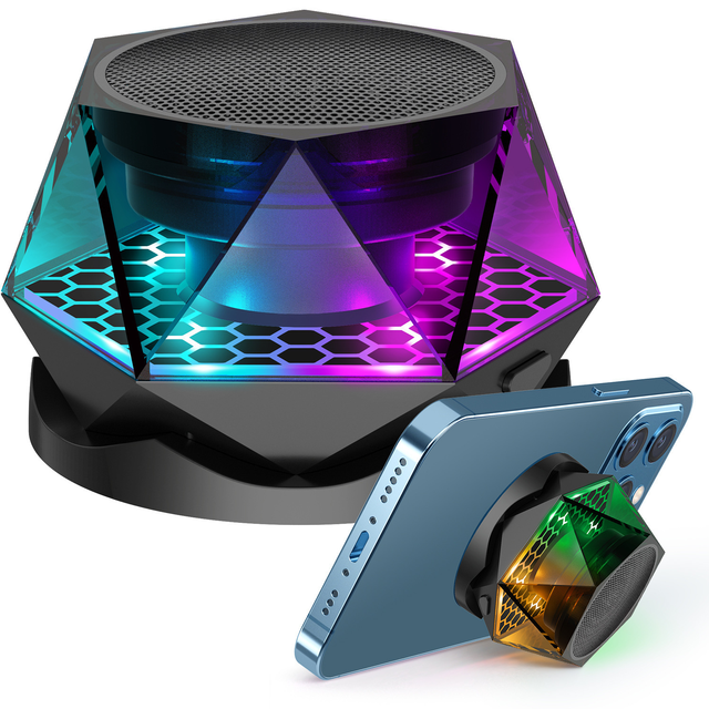 New 3W Mini BT Speaker with RGB Lighting Stereo Subwoofer Car Wireless Bluetooth Speaker