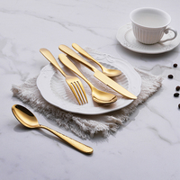 High Quality Bulk Gold Stainless Steel Flatware Sets-Quality Spoon Fork Cutlery for Weddings