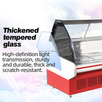 MUXUE komersial daging Deli Butcher tampilan kulkas kulkas berpendingin Deli pendingin etalase Deli pendingin MX-SSG1500F