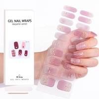 Prix d'usine OEM ODM de Noël Autocollants pour ongles semi-durci Autocollant adhésif pour ongles en gel UV Logo personnalisé Autocollant pour ongles en gel