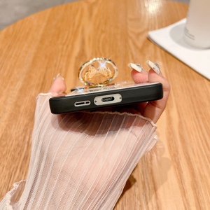 3D Bướm Chân Đế Bling Long Lanh Kim Cương Đá Cẩm Thạch Nhẫn Đứng Chống Sốc Phụ Nữ Cô Gái Rhinestone Trường Hợp Điện Thoại Cho Samsung - Product Image 4