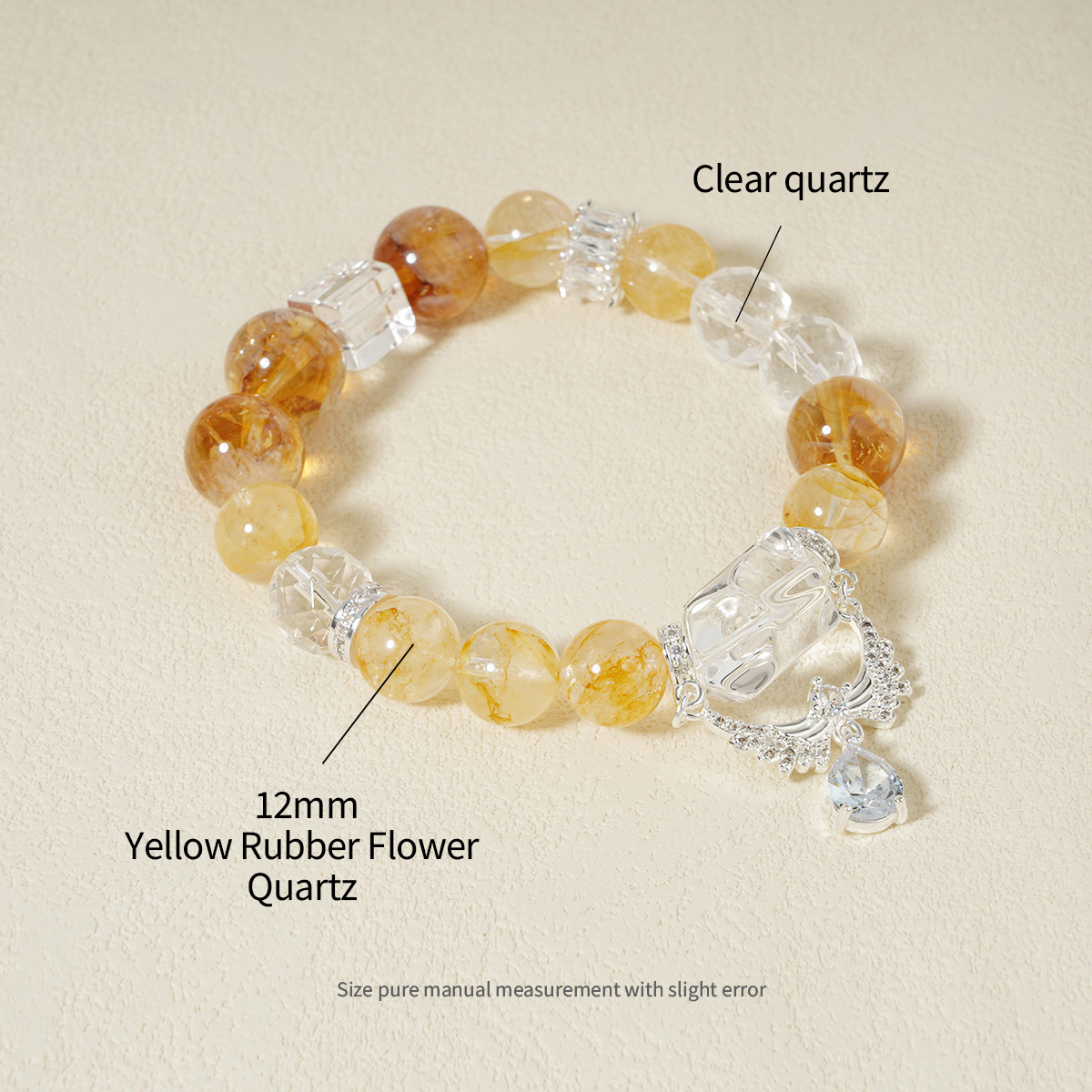 Bracciale in cristallo di avventurina gialla