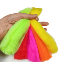 Mehrfarbiges Ei-Glow-Bug-Garn, Faserköder, Fliegenbindematerial für Forellen- und Steelhead-Fliegen