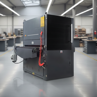 Machine de ponçage à bande large humide de 800 mm pour le débavurage, le polissage et le meulage des tôles et plaques en acier inoxydable