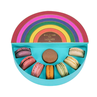 Boîtes d'emballage à gâteaux et desserts avec plateau Blister Transparent, de luxe écologique, rondes, pour ranger des macarons, 12 pièces
