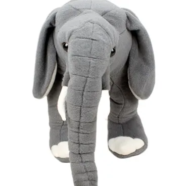 Elefante de pelúcia e pelúcia para bebê, brinquedo elefante de pelúcia barato e macio colorido com orelhas grandes, venda a atacado, 2023