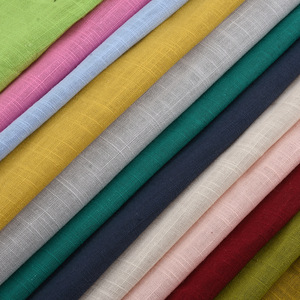 Cotton Poplin <b>Fabric</b> 100GSM Plain Dyed Slub Woven Breathable Apparel Skirts Material <b>Medium</b> Weight Combed Yarn - Product Image 1