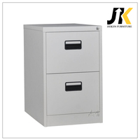 Meuble de classement moderne à 2 tiroirs en métal, armoire de rangement de documents de bureau en acier, armoire à dossiers verticale verrouillable avec poignée