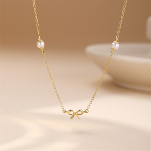 Collar Minimalista Chapado en Oro con Plata de Ley S925 para Mujer, Joyería Delicada de Cadena Apilable para Uso Diario - Product Image 6