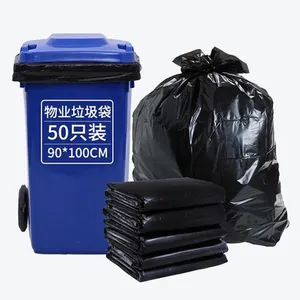 Sıcak satış kullanımlık ağır mutfak plastik pe çöp çöp torbası ev depolama çöp için