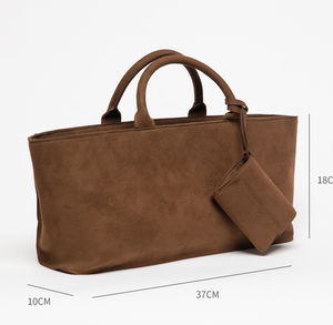 Bolso de Mano de Mujer de Gamuza de Moda de Lujo con Logotipo Personalizado, Bolso de Cuero Grande de Moda Premium para Mujer y Cartera - Product Image 2