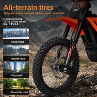 Vélo de montagne HEZZO 60V 6000W, moteur de moyeu avant double roue haute puissance longue portée, vélo électrique tout-terrain pour les ventes transfrontalières