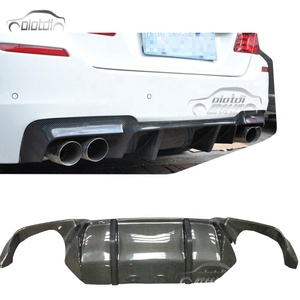 DTM Style Carbon Fiber Rear Bumper Lip Fin Spoiler Winglet <b>Splitter</b> Diffuser for BMW F10 M5 2012-2017 - Product Image 1
