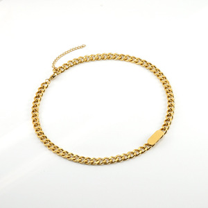 ZOGXIN Stainless Steel Cuban Chain Jewelry <b>Set</b> Gold Color Necklace <b>Bracelet</b> Earrings Fashion Party Wear - Product Image 5