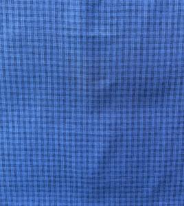 Tissu tissé à carreaux fins bleu roi avec points de strass thermocollants pour chemises, robes, vêtements de nuit et articles d'habillement - Product Image 5