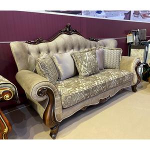 โซฟาไม้ภาษาฝรั่งเศสคำอิตาเลี่ยนคลาสสิกโซฟาชุด 7 ที่นั่งล่าสุดห้องนั่งเล่นโซฟาออกแบบ WA545 - Product Image 3