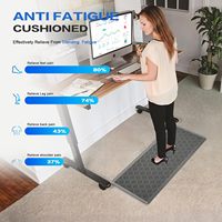 Comfortable Modern Animal Print Kitchen Floor Mats Washable PVC Anti-Fatigue Woven Thin Latex Backing Carpets and Rugs