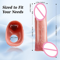 App-gesteuerter Penis-Sleeve Vibrator 5-in-1 Realistisches Erwachsenen-Sexspielzeug für Männer Penisverlängerung Vibrierender Penisring